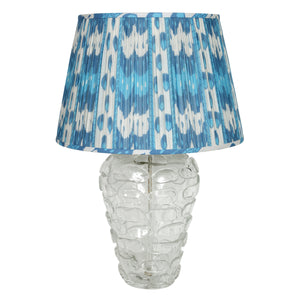 MID CENTURY SCULPTURAL CLEAR GLASS TABLE LAMP