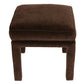 PAIR PARSONS STYLE CHOCOLATE BROWN VELVET STOOLS