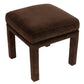 PAIR PARSONS STYLE CHOCOLATE BROWN VELVET STOOLS