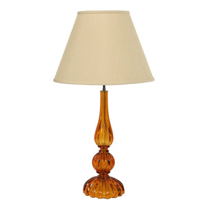 SINGLE AMBER MURANO VINTAGE LAMP