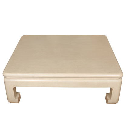KARL SPRINGER STYLE LAQUERED GRASSCLOTH COFFEE TABLE, CIRCA 1970