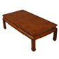 ASIAN MODERN CHOCOLATE BROWN COFFEE TABLE WITH MING STYLE LEGS