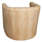 PAIR OF BARREL CHAIRS IN JED JOHNSON FAUX BOIS FABRIC