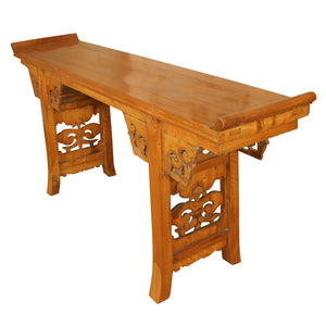 LARGE CHINESE ELMWOOD ALTAR TABLE