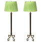 PAIR OF CONTEMPORARY BRONZE COLUMN FLOOR LAMPS