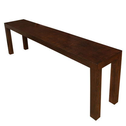 MODERN MINIMALIST LONG STAINED WALNUT PARSONS CONSOLE