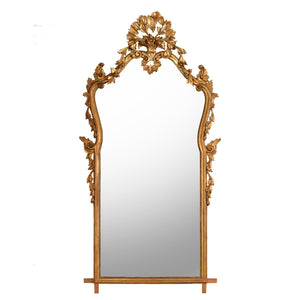 ORNATE ITALIAN GILTWOOD MIRROR WITH FOLIATE DETAIL