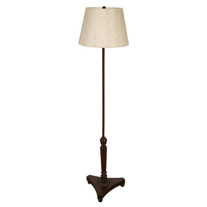 ENGLISH MAHOGANY ANTIQUE FLOOR LAMP