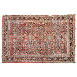 SALMON, CREAM AND BLACK MAHAL RUG