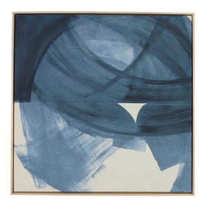 BLUE ABSTRACT FRAMED CANVAS