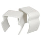 SET OF KARL SPRINGER STYLE STACKING SIDE TABLES IN PAINTED WHITE TEXTURED FINISH