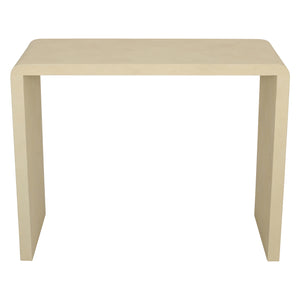 IVORY FAUX SHAGREEN WATERFALL CONSOLE