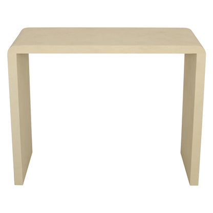IVORY FAUX SHAGREEN WATERFALL CONSOLE
