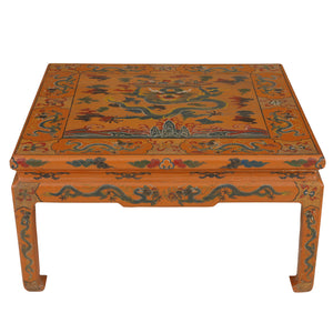 VINTAGE CHINESE HAND PAINTED LOW COFFEE TABLE