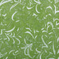 CUSTOM NARROW GREEN AND WHITE NEWLY UPHOLSTERED SOFA