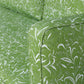 CUSTOM NARROW GREEN AND WHITE NEWLY UPHOLSTERED SOFA