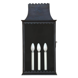 CUSTOM DARK COPPER LANTERN WITH SCALLOP DETAIL