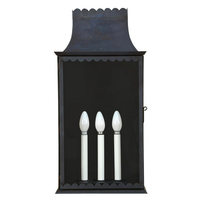 CUSTOM DARK COPPER LANTERN WITH SCALLOP DETAIL