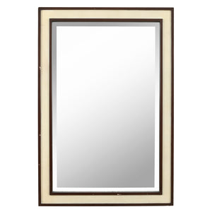 MODERN FAUX SHAGREEN WALL MIRROR