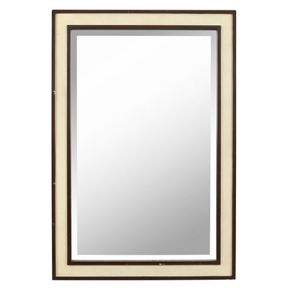 MODERN FAUX SHAGREEN WALL MIRROR