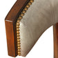 ENGLISH TUFTED LEATHER KLISMOS CURVED DESK CHAIR