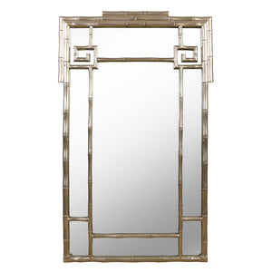 SILVER LEAF BAMBOO MIRROR