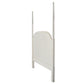 PAIR OF VINTAGE SERGE ROCHE WHITE PAINTED CANED TWIN HEADBOARDS WITH FROND DETAIL CARVED DETAILS