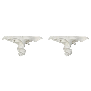A PAIR OF PLASTER SERGE ROCHE BRACKETS