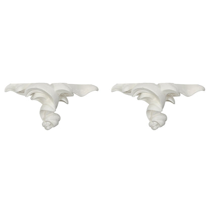A PAIR OF PLASTER SERGE ROCHE BRACKETS