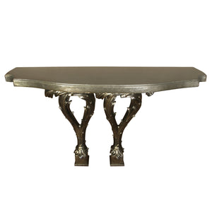 JOHN ROSSELLI SILVER LEAF SERGE ROCHE STYLE WALL CONSOLE