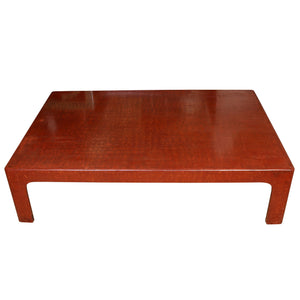 FAUX ROSEWOOD ASIAN COFFEE TABLE