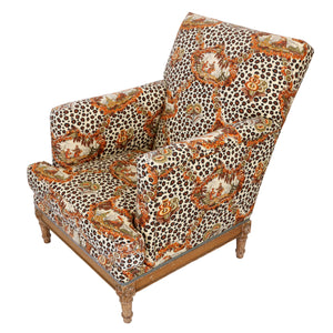 VINTAGE JANSEN STYLE UPHOLSTERED ARMCHAIR