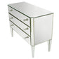 MIRRORED CHEST WITH THREE DRAWERS AND CUT CORNERS