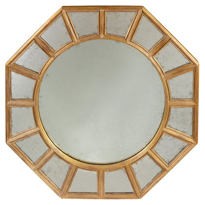 VINTAGE OCTAGONAL GILT WOOD MIRROR