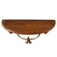 VINTAGE WALL MOUNT GILT METAL AND WOOD CONSOLE