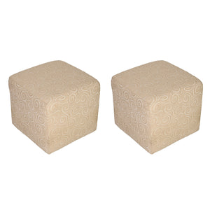 PAIR OF CONTEMPORARY CUBES ON CASTERS