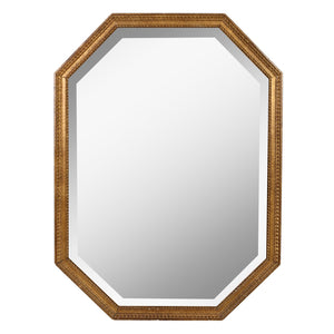 LOUIS XVI STYLE SHAPED GILT WOOD MIRROR