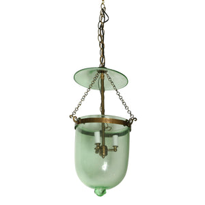 CUSTOM LIGHT GREEN BELL JAR LANTERN