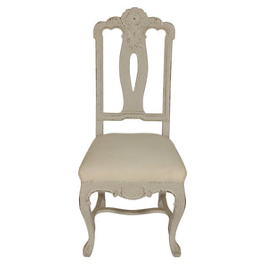 PAINTED SWEDISH SIDE CHAIR IN MUSLIN