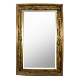 BERNHARD ROHNE MASTERCRAFT VINTAGE ETCHED BRASS  MIRROR