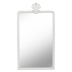 WHITE SHELL REGENCY MIRROR