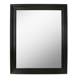 LARGE TRADITIONAL BLACK MIRROR WITH WIDE MOLDING