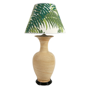CREAM POTTERY TABLE LAMP, JOHN THOMPSON