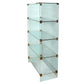 FOUR TIER GLASS ETAGERE WITH BRASS FITTINGS