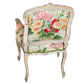 PAIR OF LOUIS XV PAINTED ARM CHAIRS NEWLY UPHOLSTERED IN LEE JOFA FLORAL FABRIC