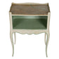 PAIR OF PAINTED FRENCH SIDE TABLES OR NIGHTSTANDS WITH FAUX MARBLE TOP