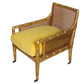 DESSIN FOURNIR CUSTOM GILT BAMBOO BERGERE CHAIR