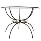 MID CENTURY SPIDER SHAPE GLASS TOP GILT TABLE