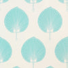 FAN TAN WALLPAPER - AQUA ON WHITE