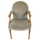 PAIR OF ROSE TARLOW STYLE UPHOLSTERED ROUND BACK ARMCHAIRS